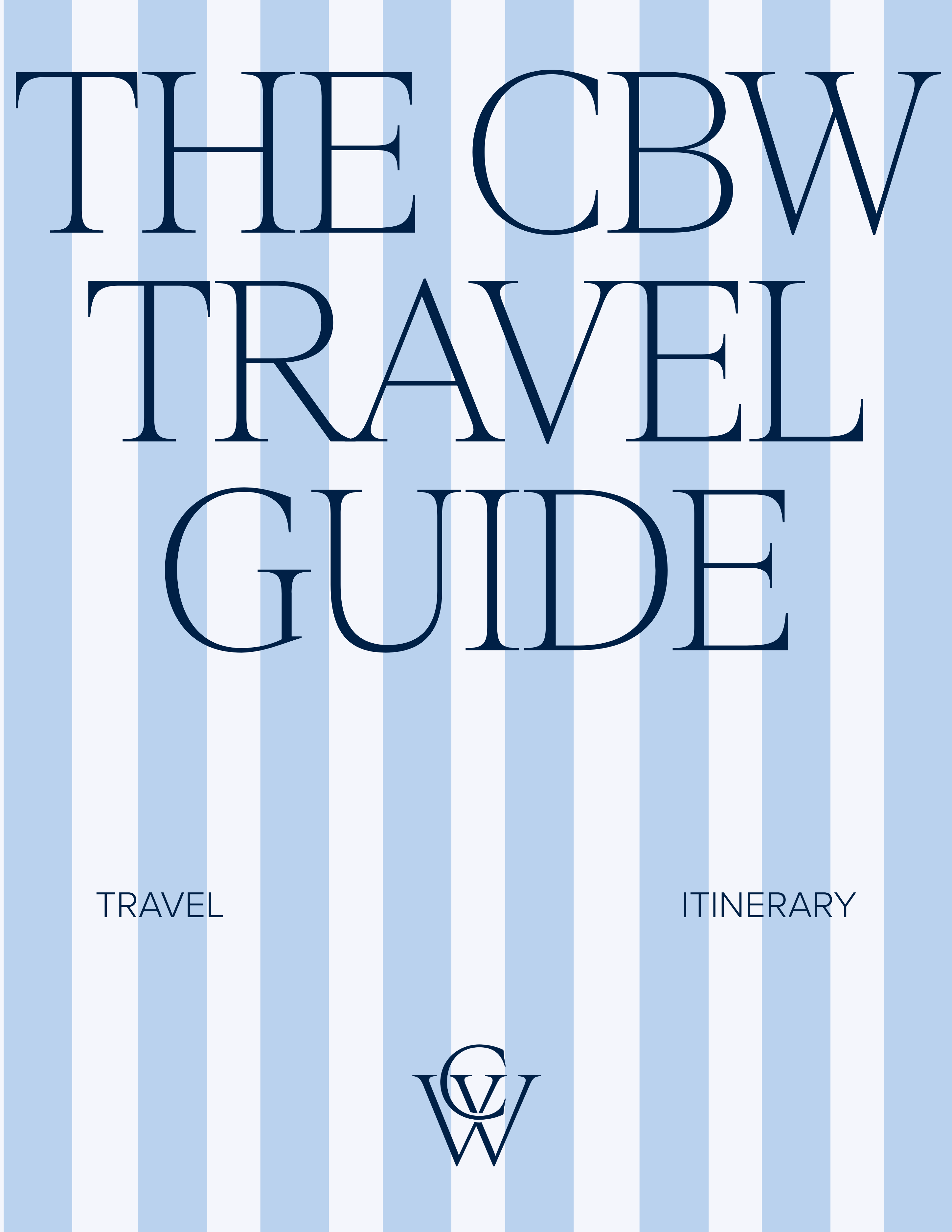 THE CBW TRAVEL GUIDE